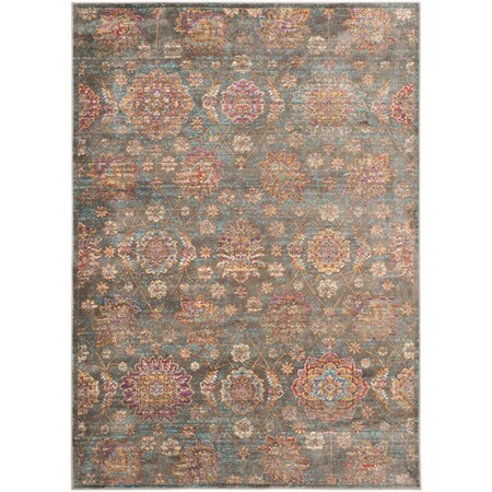 Safavieh 4 x 5 ft. 7 in. Small Rectangle Sevilla Power Loomed RugGrey & Multi Color SEV814G-4